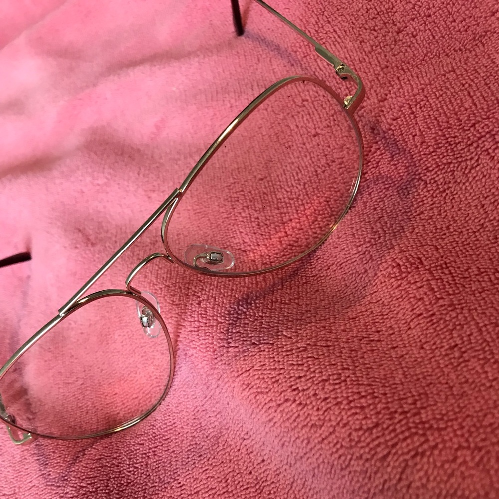 gold framed glasses